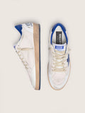 Golden Goose Ball Star in white nappa with blue star and heel tab